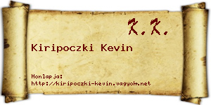 Kiripoczki Kevin névjegykártya